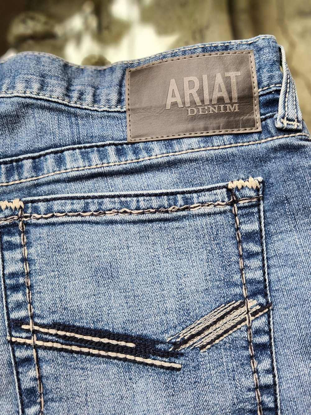 Ariat Men's Slim Straight Light Blue Denim Jeans